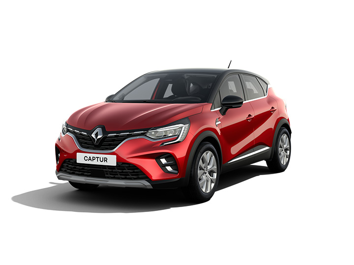 Renault Captur in Rot, moderner Kompakt-SUV mit stylishem Design und hohem Komfort.