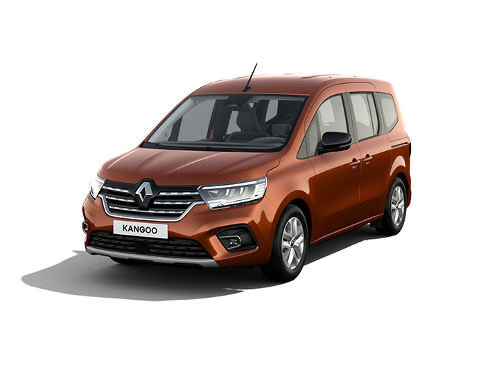 Renault Kangoo in orange, moderner Minivan mit großzügigem Innenraum und effizientem Design.