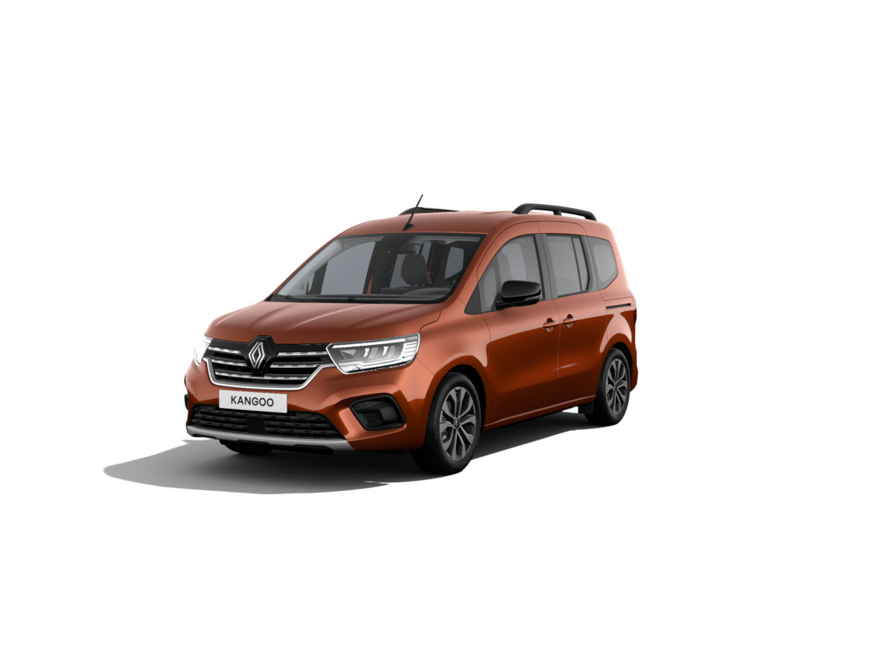 Renault Kangoo in Orange, modernes Design, kompakter Van, ideal für Familien und Freizeit.