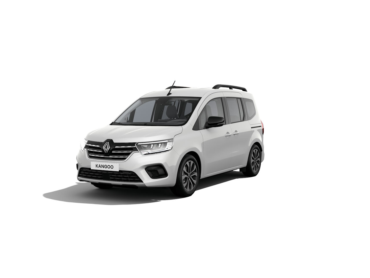 Weißer Renault Kangoo, moderner Van mit markantem Design und großem Innenraum.