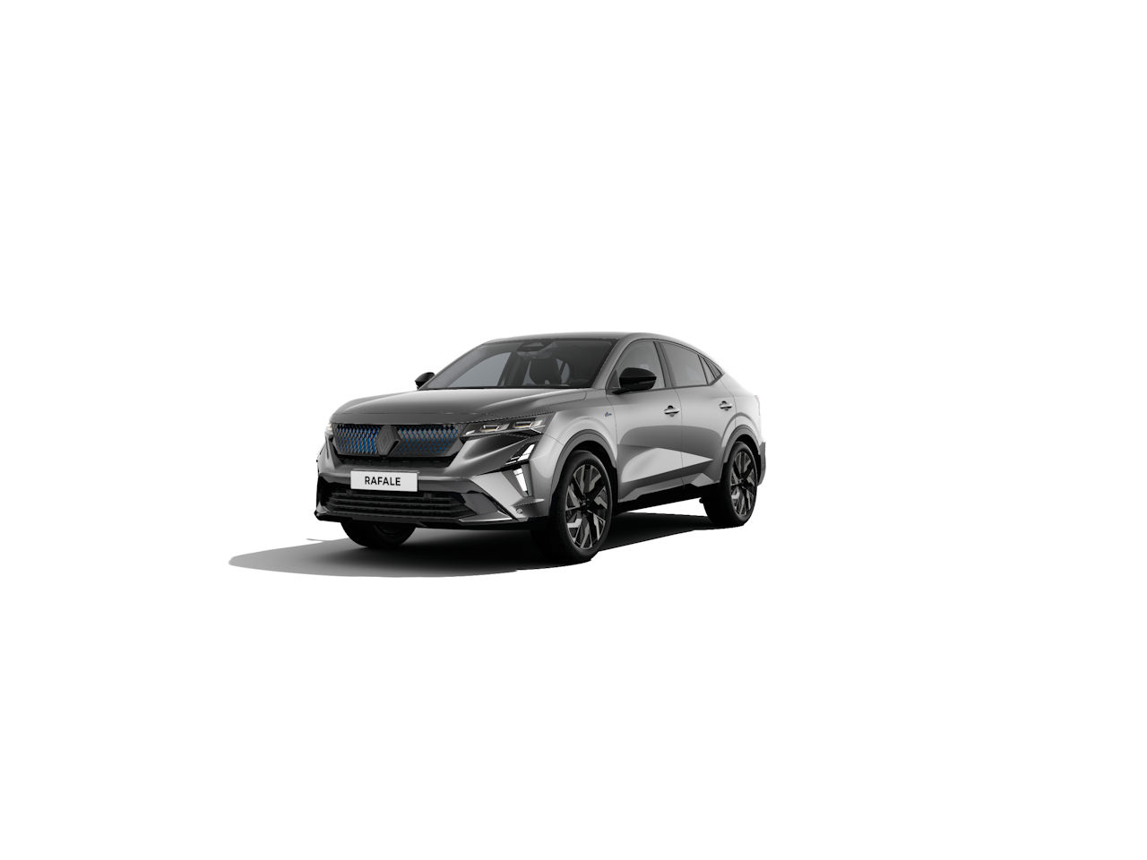 Ein moderner SUV in Silber mit sportlichem Design. Modellbezeichnung: Rafale.