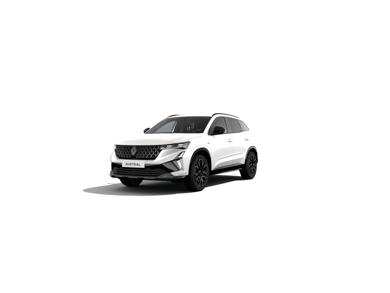 Renault Austral SUV in Weiß mit schwarzen Felgen, seitliche Ansicht.