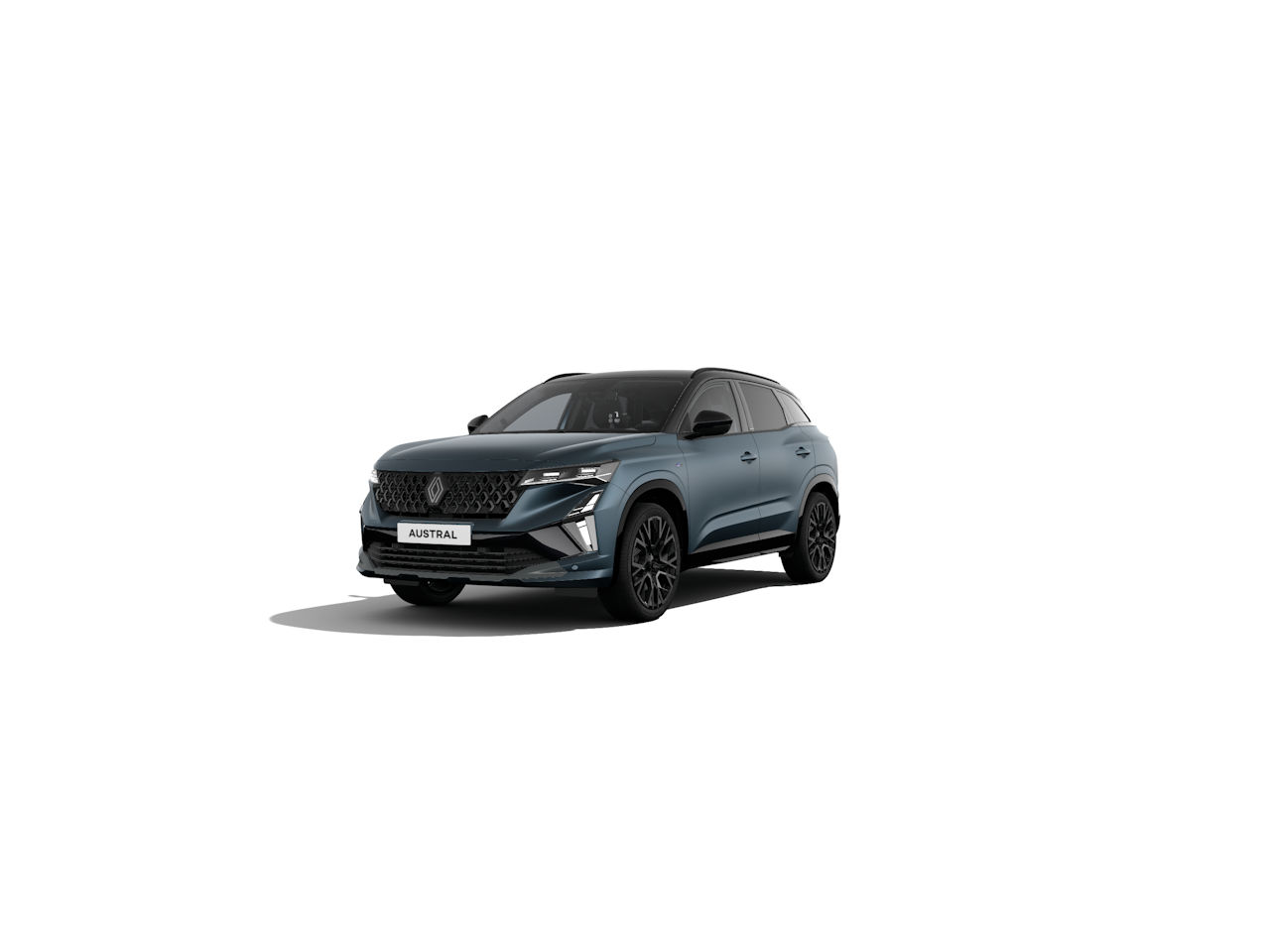 Renault Austral SUV in einer modernen blauen Farbe vor einem weißen Hintergrund.