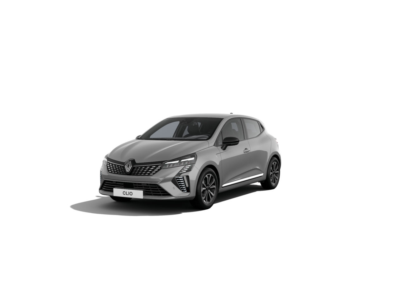 Renault Clio in modern grau, elegante Kompaktlimousine mit sportlichem Design.
