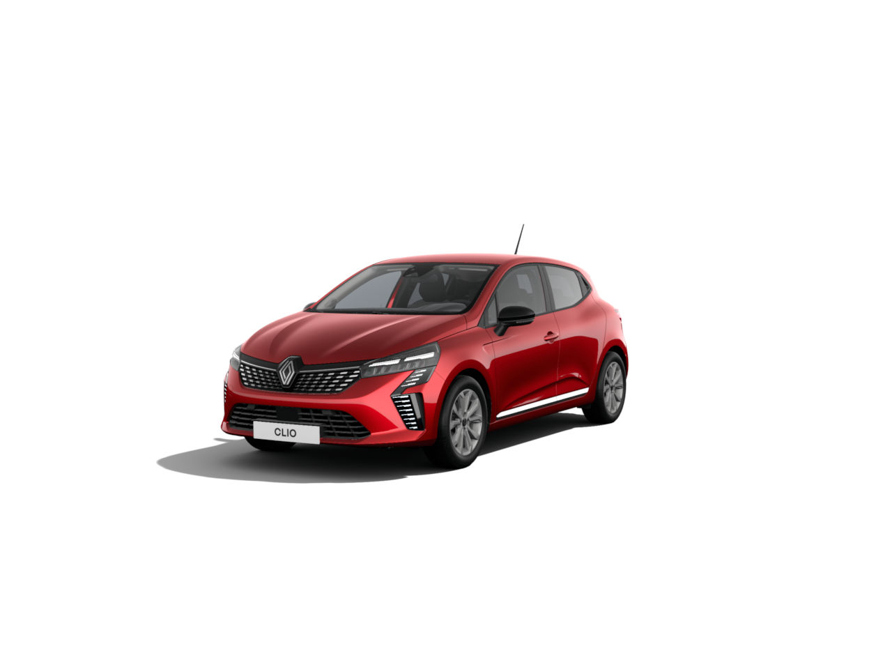 Renault Clio in Rot, kompakter Stadtwagen mit modernem Design und sportlicher Optik.