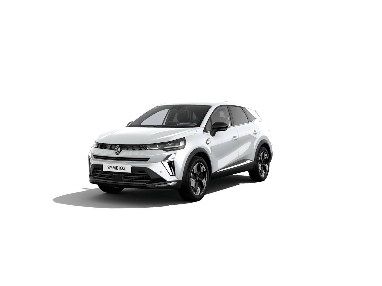 Renault SYMBIOZ SUV in weiß, zeigt modernes Design und sporty Eleganz.
