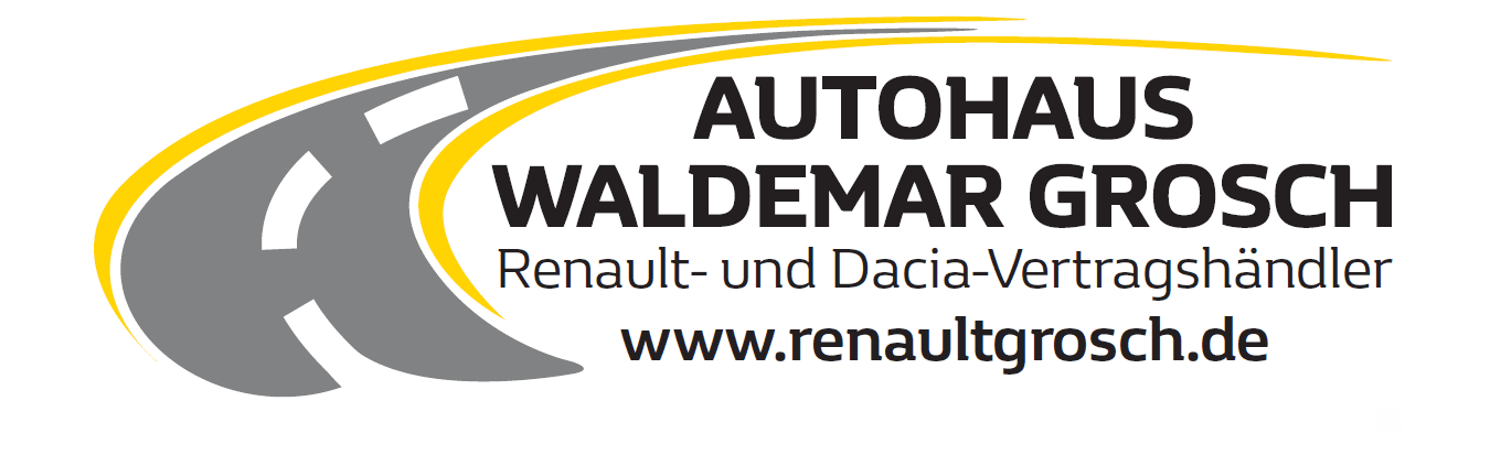 Logo von Autohaus Waldemar Grosch, Renault- und Dacia-Vertragshändler, mit Website www.renaultgrosch.de