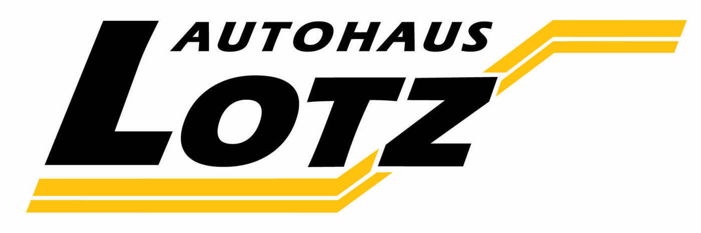 Logo des Autohauses Lotz in Schwarz und Gelb, modern und klar gestaltet.